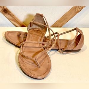 J. Crew Nude Around the Ankle Flats Sz 9.5